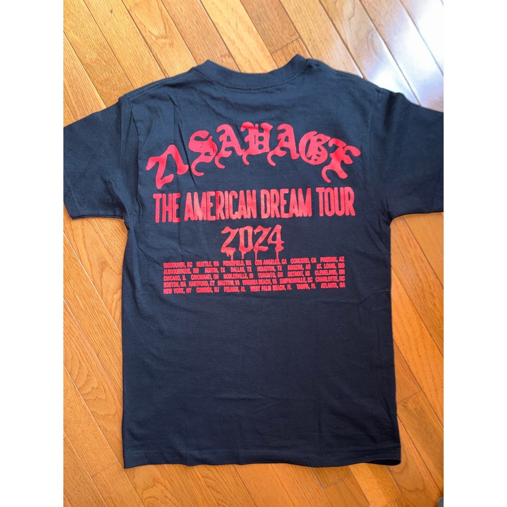 21 Savage American Dream Tour 2024 T-Shirt Black Slaughter Gang Small - Picture 5 of 5
